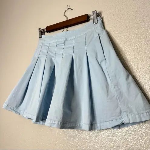 American Eagle  Women's Pleated Mini Skirt Baby Blue size 0 Summer Tennis