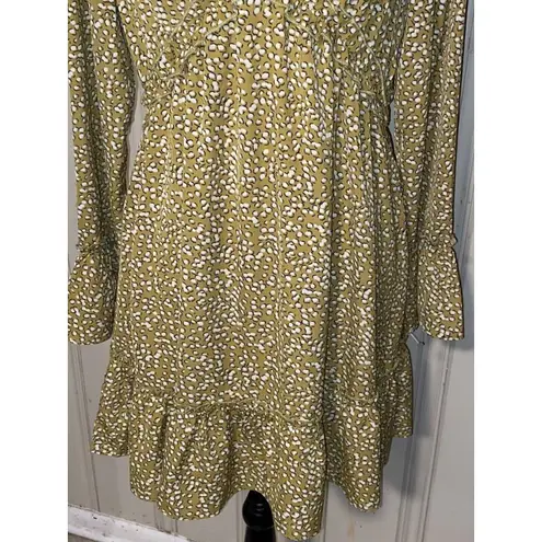 Bella Ella Boutique Bella Ella Women’s Ruffle Boho SunShine In My Soul knee Lenth Lined Dress Sz L