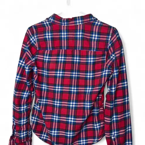 Abercrombie & Fitch Red Plaid Flannel Shirt Women Size M Size M