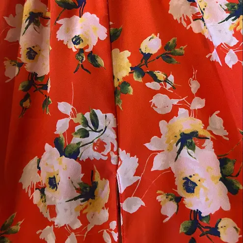 Lush Clothing Lush Orange Floral Romper