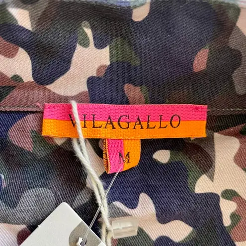 Anthropologie  Floral Embroidered Camo Jacket Size M NWT