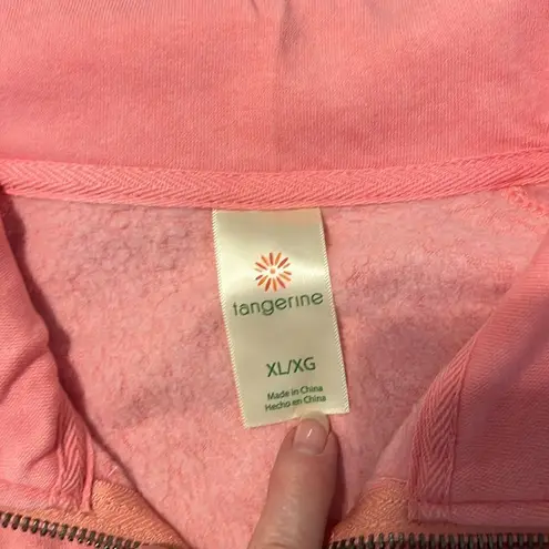 Tangerine size XL half zip sweatshirt with pockets small spot last picture GUC - Image 5
