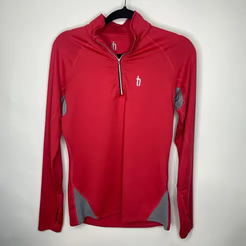 Title Boxing Pink Gray 1/4 Zip Pullover Sz Small