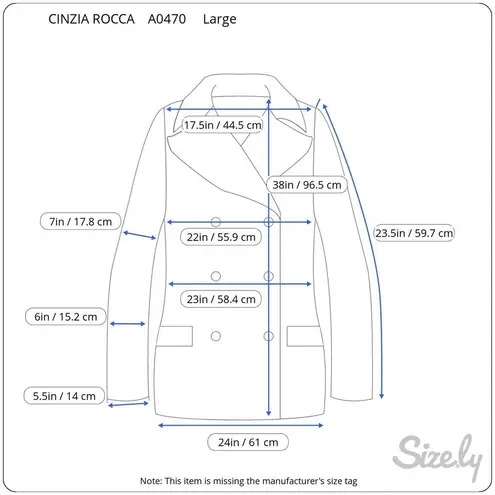 Cinzia Rocca Womens Jacket Red Wool Pea Coat Long Sleeve Italian Designer Large