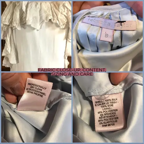 Rebecca Taylor SILK RUFFLE PURPLE OMBRE SHIFT DRESS WITH EXPOSED BACK (8)