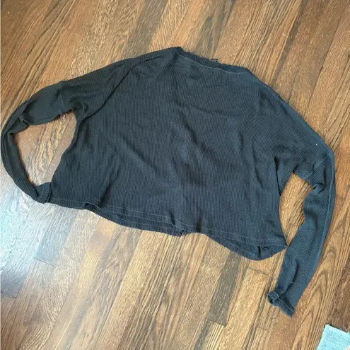 Urban Outfitters  loose waffle knit button down v neck top thumbnail 7