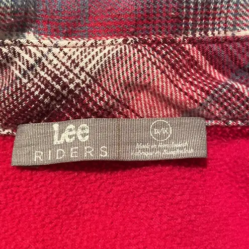 Riders By Lee  Pink Plaid Button Front Long Sleeve Shacket thumbnail 6