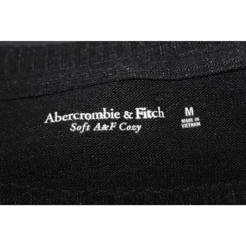 Abercrombie & Fitch  Soft A&F Cozy Black Knit Long Sleeve Bodysuit Size Medium M