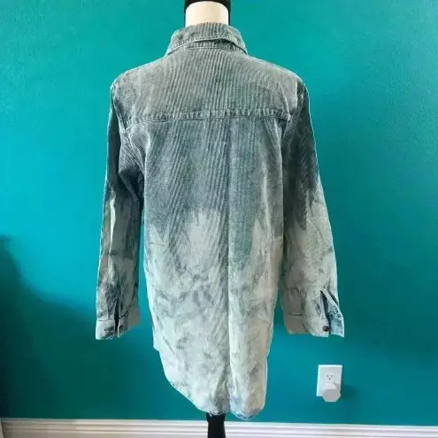 Peach Love California Peach Love Acid Wash Corduroy Shacket Shirt Jacket Cotton Relaxed Fit Size S