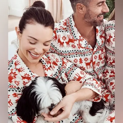 Hanna Andersson Women’s Holiday Reindeer Flannel Pajama Set