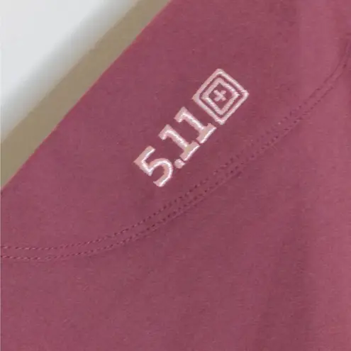 5.11 Tactical Womens Pullover Sweatshirt Red Pink 1/4 Zip Color Block Stretch M