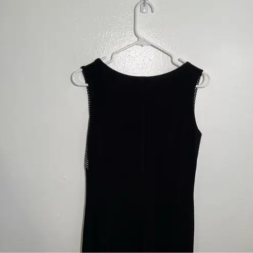 Onyx Nite Vintage by Wendye Chaitin Sleeveless Dress Black Silver 12