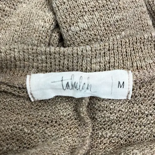 Talula Talulla Tan Oversized V Neck Long Sleeve Stretch Pullover Sweater Medium Boho