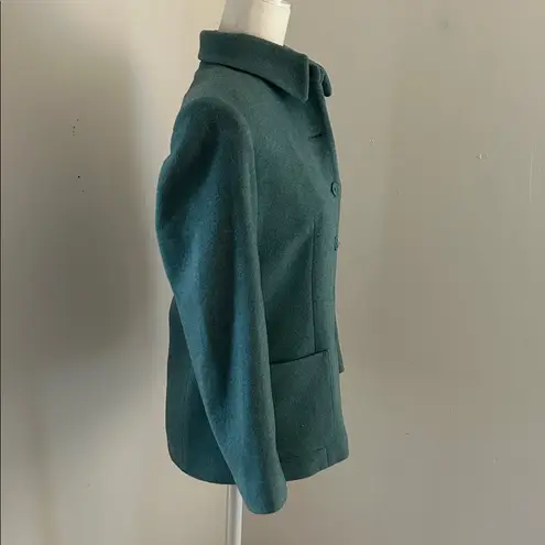 Petite Sophisticate Teal Wool/Cashmere Blazer sz 4p
