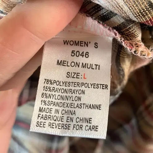 Woolrich Plaid Short Sleeve Dress Size L