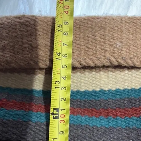 Woven Aztec Southwestern Tote Bag Purse Leather Handles Boho Chic Brown