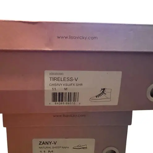 LISA VICKY Tireless V Lace Up Suede Sherpa Booties, Size US Womens 11 New in Box