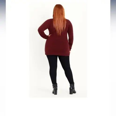 Evans Women's Plus Size V Neck Relaxed Fit Ultra Soft V