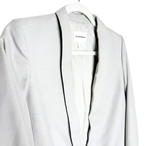 Club Monaco Mair Textured Single Button Wool Blazer Jacket Size 4 Gray Office