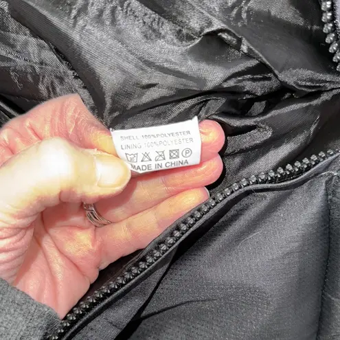 Daisy Black Quilted Puffer Jacket with High Collar