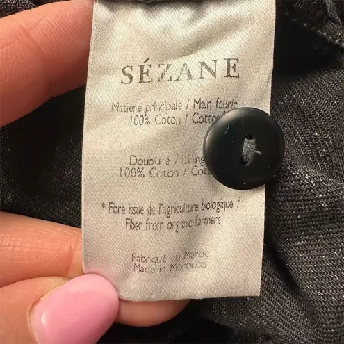 Sézane Women's Austin Paperbag Waist Jeans Size 2 Washed Black High Rise