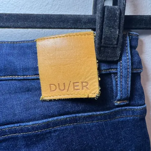 DU/ER Women's High Rise Skinny Jeans Dark Blue Denim Soft Stretch FLAW Sz 29x31