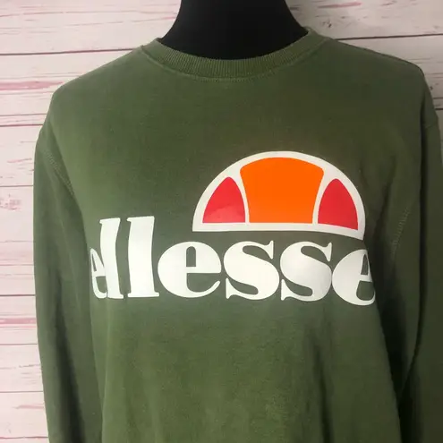 Ellesse Logo Green Crewneck Sweatshirt Size L