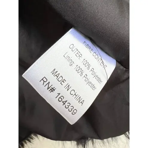 NWT Petal+Pup Long Sleeve Sarai Fuzzy Faux Fur Coat Jacket Black Women's Large