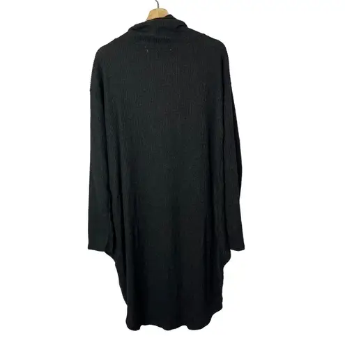 Vintage Havana Dark Charcoal Gray Cowl Neck High Low Sweater L