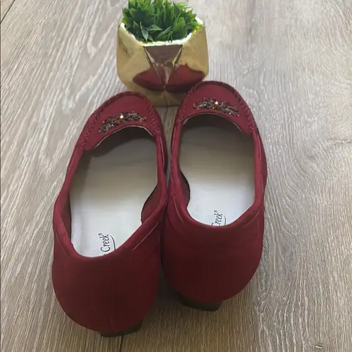 Coldwater Creek Red Beaded Loafers – Size 9.5