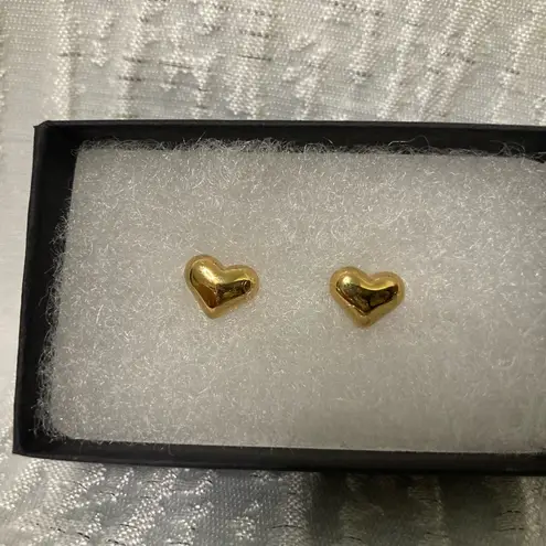 Antian Accesorio™ Gold Plated Heart Drop Earrings – Titanium Steel