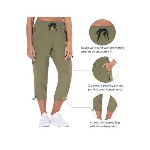 Baleaf NEW  Hiking Cargo Lightweight Water Resistant Pants UPF 50 XL