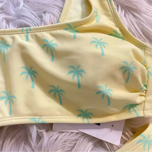 Stoney Clover Lane x Target Yellow Green Palm Tree Bikini Swim Suit 2 pc L new