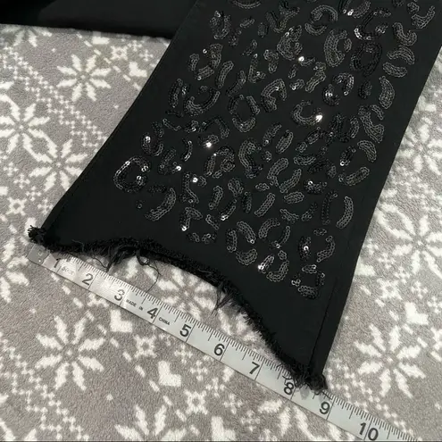 J Brand New  Selena High Rise Cropped Black Jeans In Sequin Jag Size‎ 28