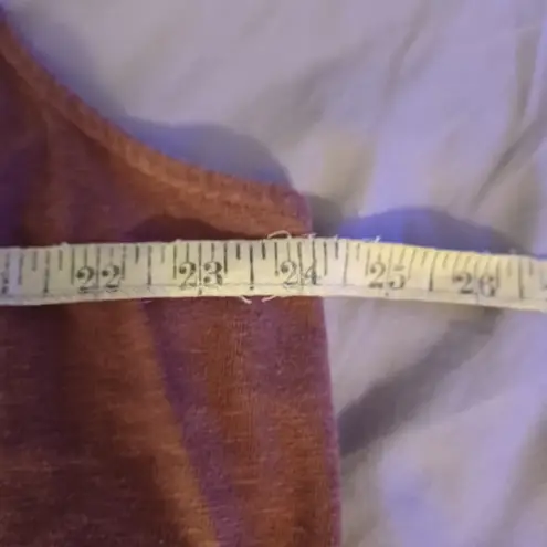 J Jill womens 2x rust sleeveless henley tunic dress cotton/modal pockets Orange