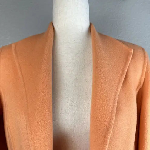Tesori Womens Sweater Jacket Blazer Cardigan Size S Mellon Orange Wool Cashmere