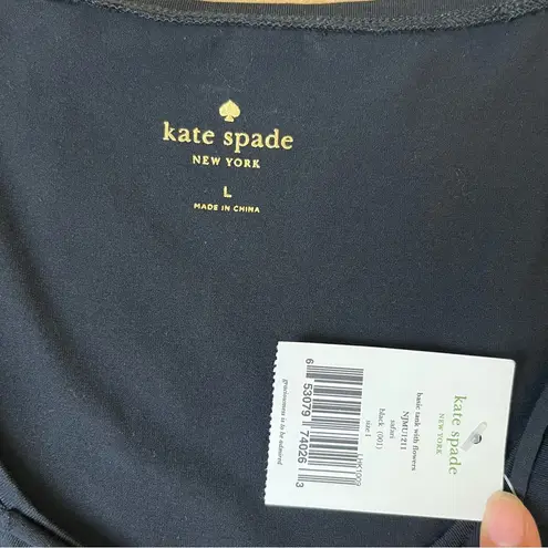 Kate Spade  Basic Tank with Flowers in Black