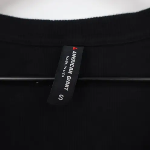 American Giant Black Ribbed Tank Top Basic Made in USA Size S