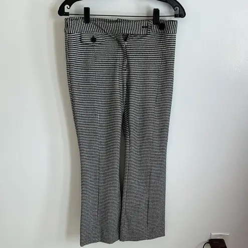 Derek Lam 10 Crosby Houndstooth Crop Flare Pants Black Size 4