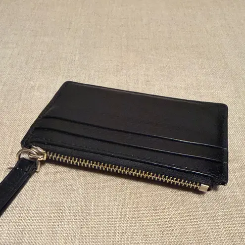Kate Spade  Pebbled Leather Black Card Holder