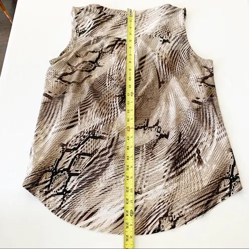 Dana Buchman Sleeveless Top MP Snake Skin Print Lightweight Stretch