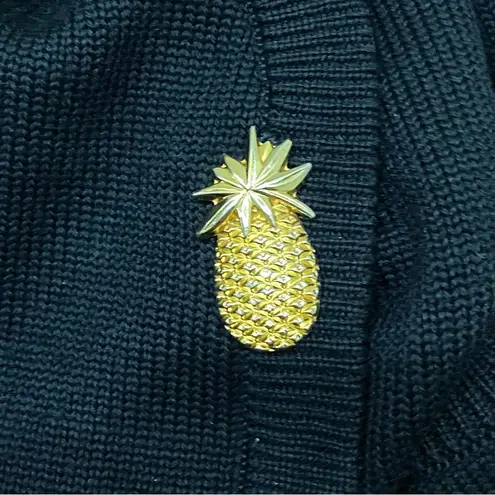 Vintage ESCADA Black Double Breasted Embroidered Back Cardigan Sweater Size 40