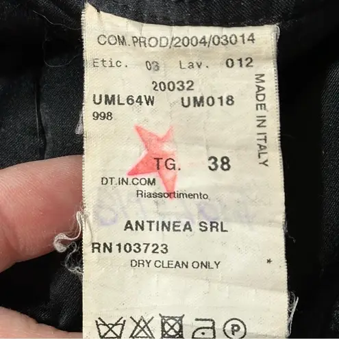 Armani Collezioni Women’s Size 2 Black Insulated 3/4 Belted Trench Coat Jacket