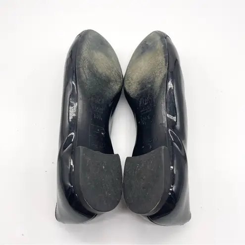 Fendi  Authentic Black Patent Leather Women's Ballerina Roma Flats Size 36.5