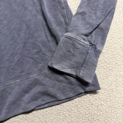 James Perse VINTAGE FRENCH TERRY SWEATSHIRT in Blue Supima Cotton Size 3 / Large