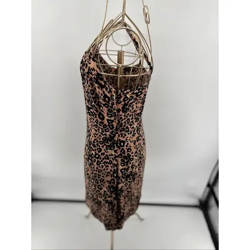 Aritzia Wilfred “Isabelle” Leopard Print Slip Dress Hidden Pockets Size 2