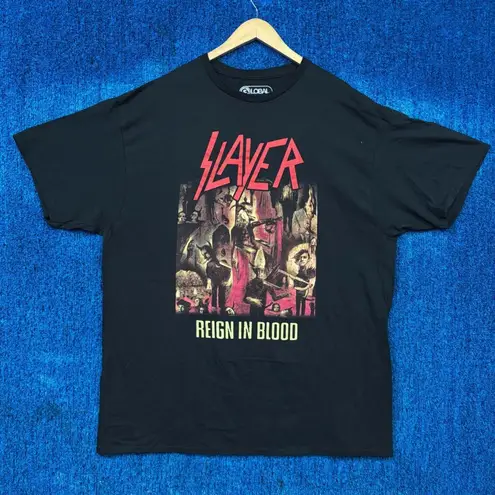 Slayer Show “Reign in Blood” Thrash Metal Band Graphic T-Shirt Size 2XL