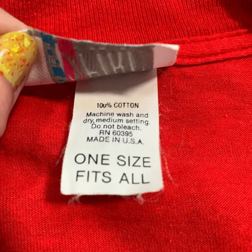 Vintage Nightshirt Red White Christmas Santa Teddy Plaid Bow Festive Custom OOAK Size XXL