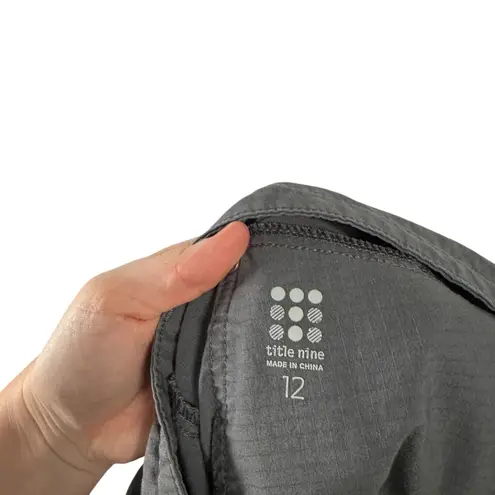 Title Nine Big B Grey Hiking Pants Ripstop Gorpcore Outdoor Camping Womens 12