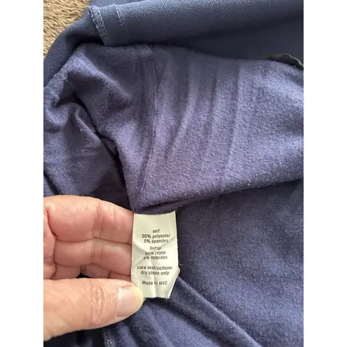 Hutch Willow Dress Navy Blue V- Neck Long SleeveButton Front Fit Flare Mini Sz S